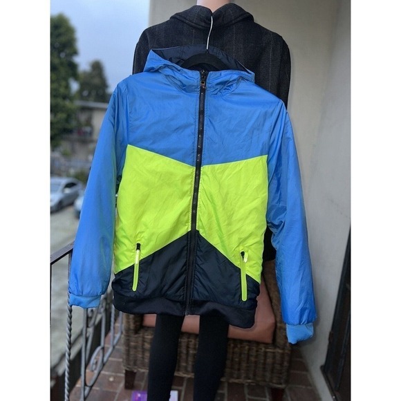 Champion Boys Reversible Quilted Windbreaker Jacket Hooded Size XL 16 - Picture 6 of 11